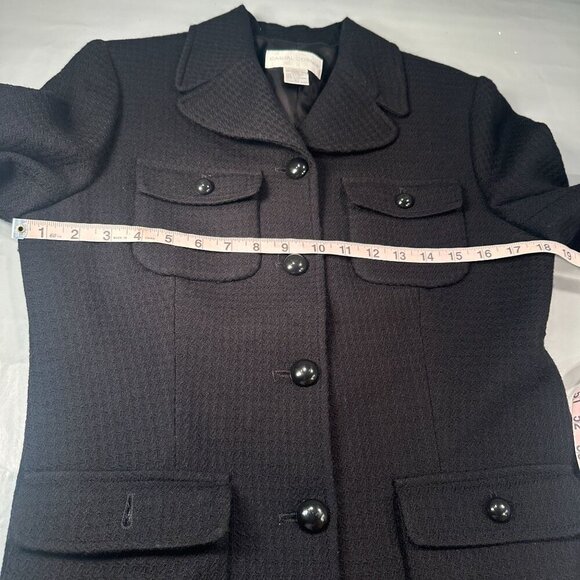 Casual Corner Virgin Wool Blazer Women Suit Jacket Career Button Long Sleeve - Picture 10 of 15